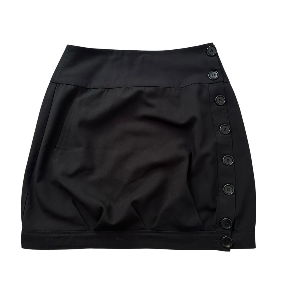 Billtornade black wool blend mini skirt size 38